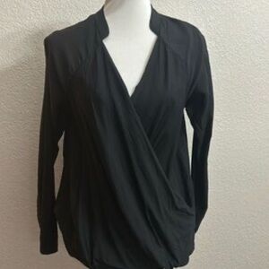 James Perse Classic Black cross front Top size 0 new with tags